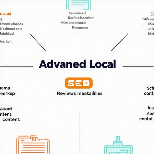 Infographic showing complex local SEO strategies for Google Map Pack dominance.