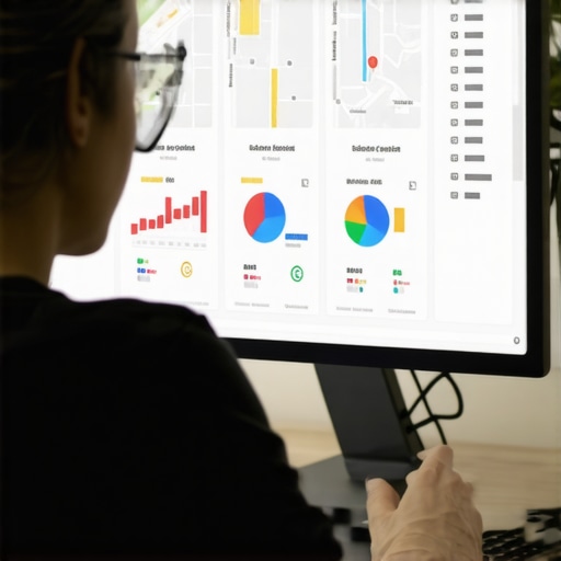 Person reviewing local SEO and Map Pack analytics on a computer