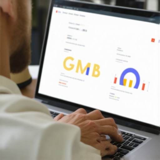 Analyzing Local Search Results for GMB Optimization SEO expert reviewing Google My Business analytics on a laptop with local map results