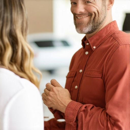 Community Engagement in Local SEO Business owner interacting with customers at a community event