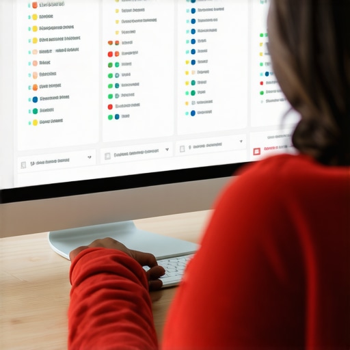 Person working on local SEO strategies with data analytics tools