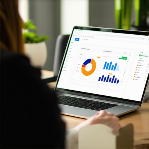 Business owner analyzing local SEO data and engagement metrics