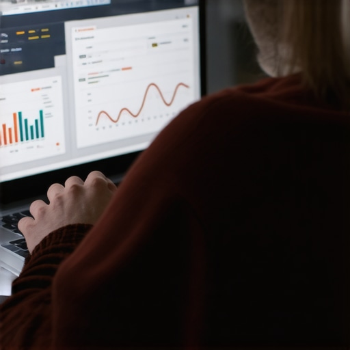 Person analyzing local SEO data on a laptop