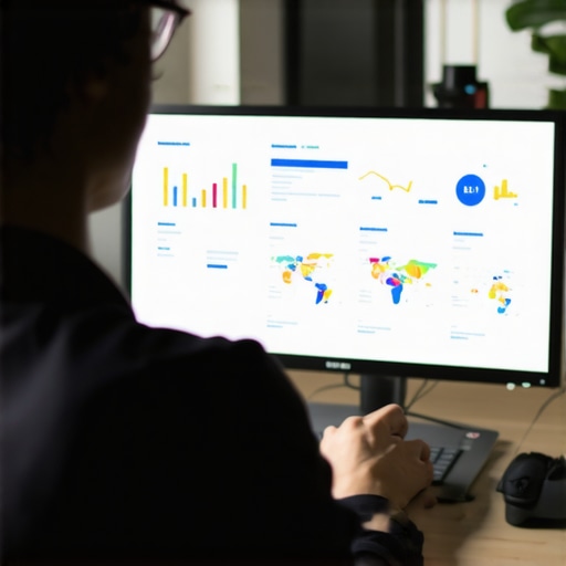 Effective Local SEO Tools in Action Person using local SEO tools to monitor Google Map Pack rankings.