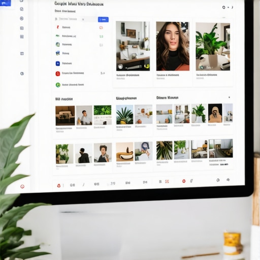 A professional setup showcasing a business dashboard with optimization metrics and visuals.