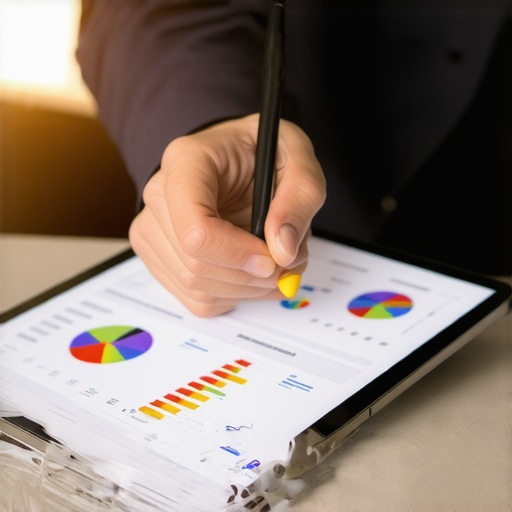 Business owner reviewing local SEO performance metrics on a tablet