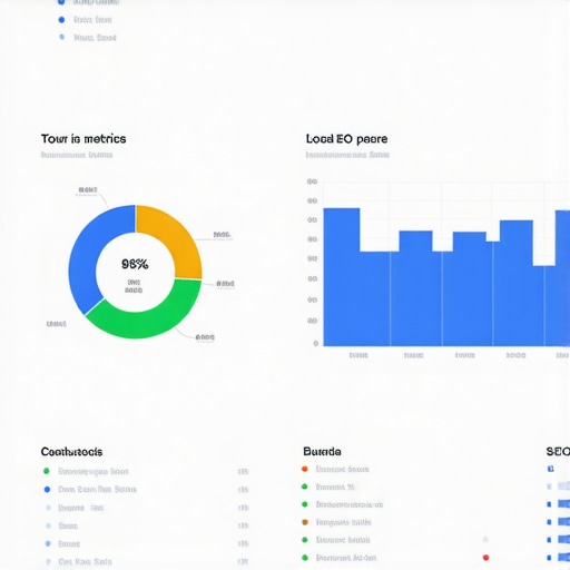 Screenshot of local SEO analytics dashboard with GMB metrics