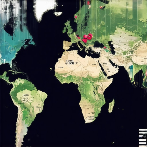 Map showing local SEO optimization with analytics tools