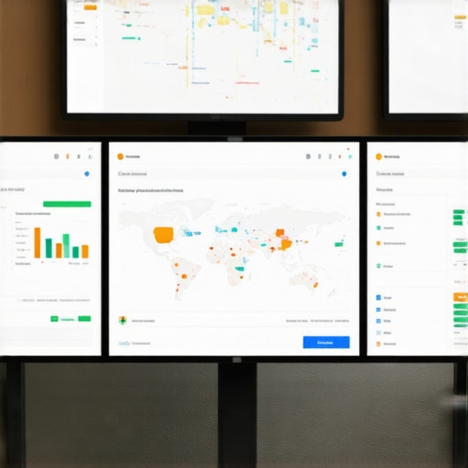 Screenshot of SEO dashboard monitoring local map pack rankings and analytics.