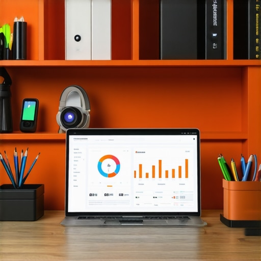 Effective Local SEO Maintenance A workspace with SEO tools on screen and a laptop showing local search analytics